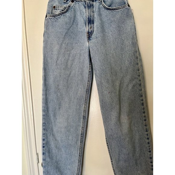 Vintage Levis 550 Jeans Mens 26X28 Orange Tab 90s Relaxed Student Fit Light Wash - Picture 8 of 16